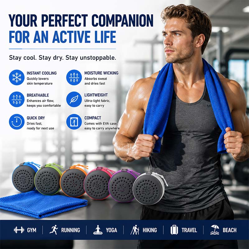 Herbal Yoga - Instant Cooling Towel with EVA Case