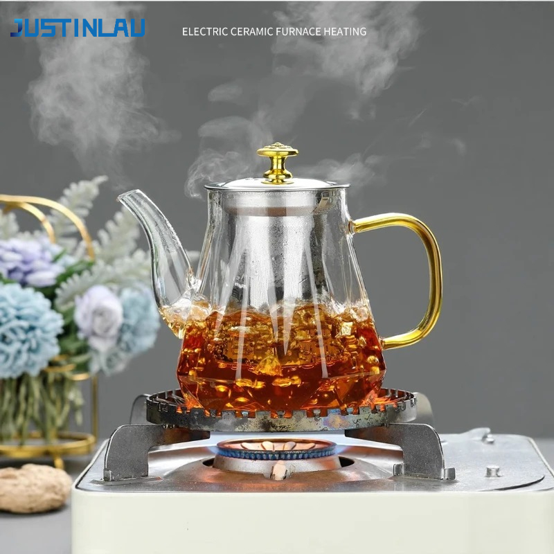 Nettle Leaf Tea - JUSTINLAU Heat Resistant Glass Teapot Borosilicate